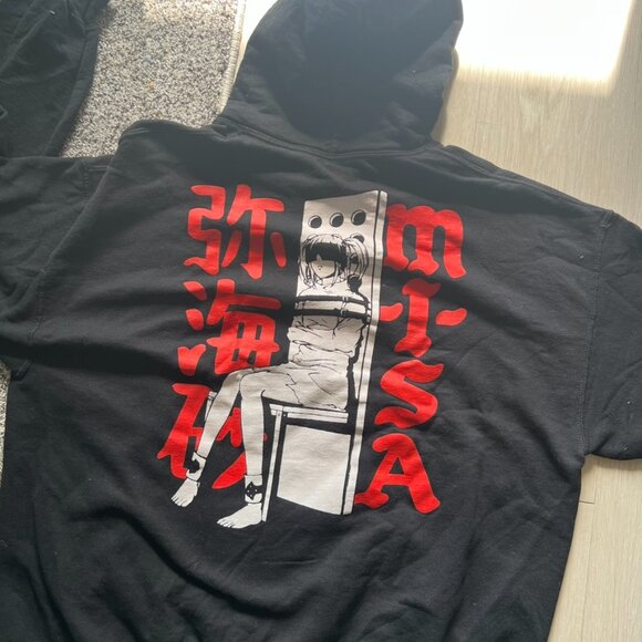 Death note Misa Hoodie Men’s XL Black Anime Mega Back Print Deathnote - Picture 6 of 7